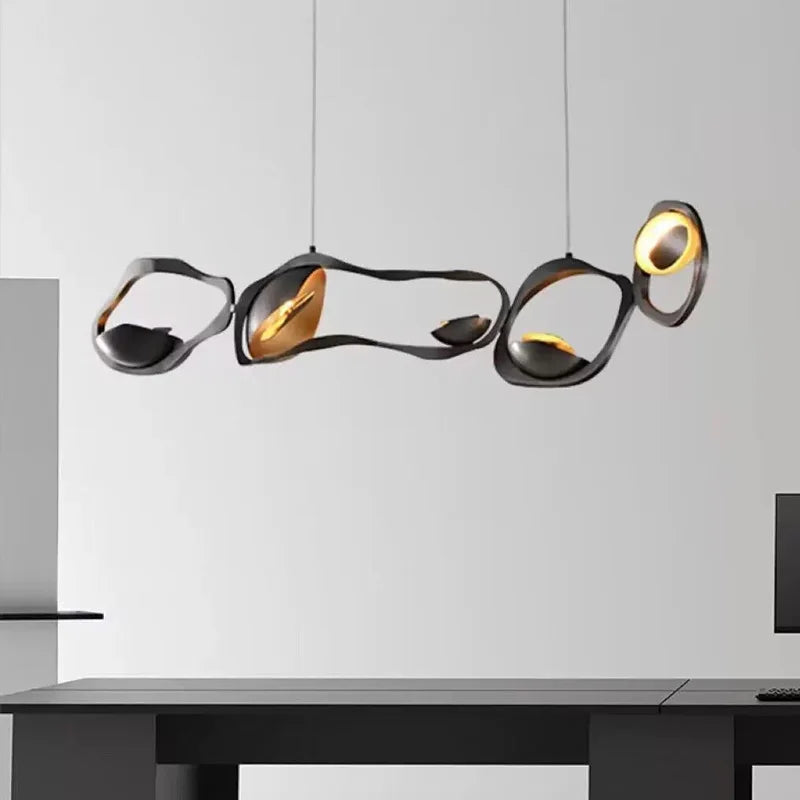 Modern LED home interior lighting ceiling chandelier, metal lustre, dimmable, suitable for living room lighting